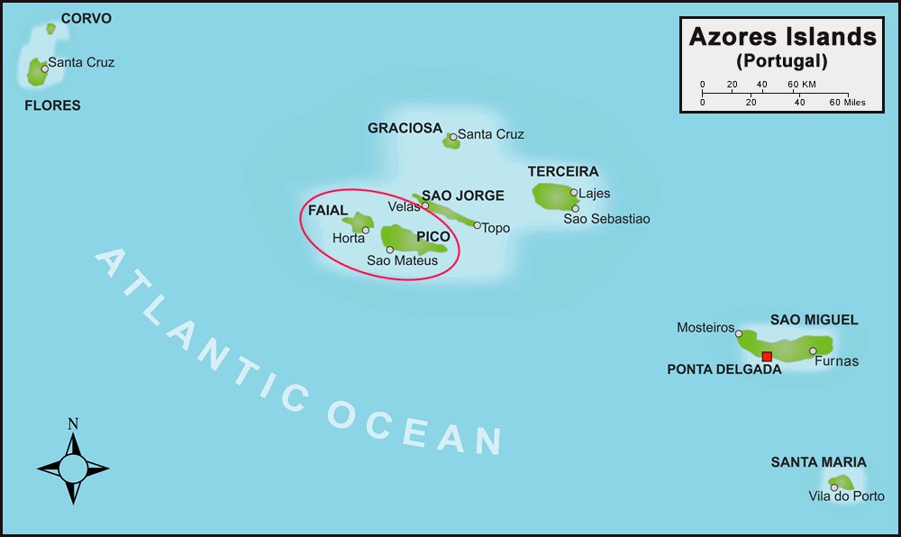 ceļojums uz Azoru salām Piku u Fiajal